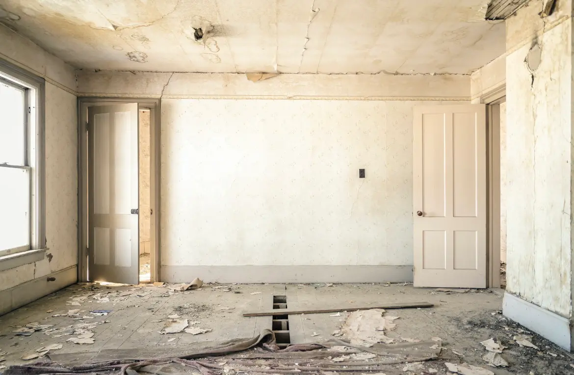 Waste disposal crew managing a cleanout project in Woodland